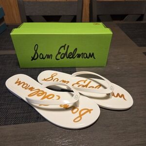 Sam Edelman Dean White Jelly Flip Flops